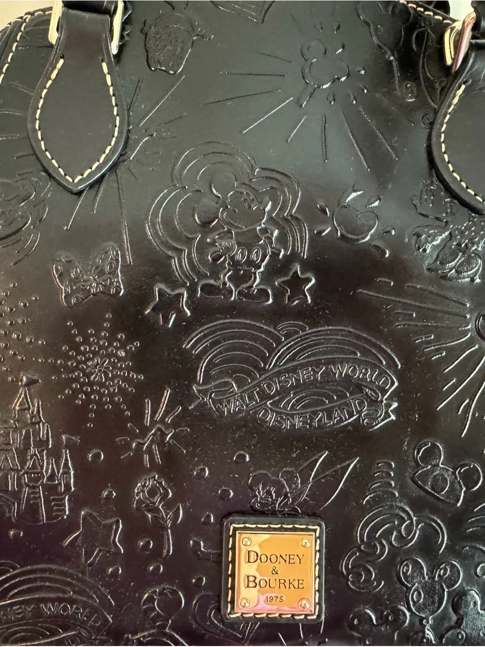 LIKE-NEW - DISNEY PARKS x DOONEY & BOURKE WDW 50th ANNIVERSARY EMBOSSED SATCHEL